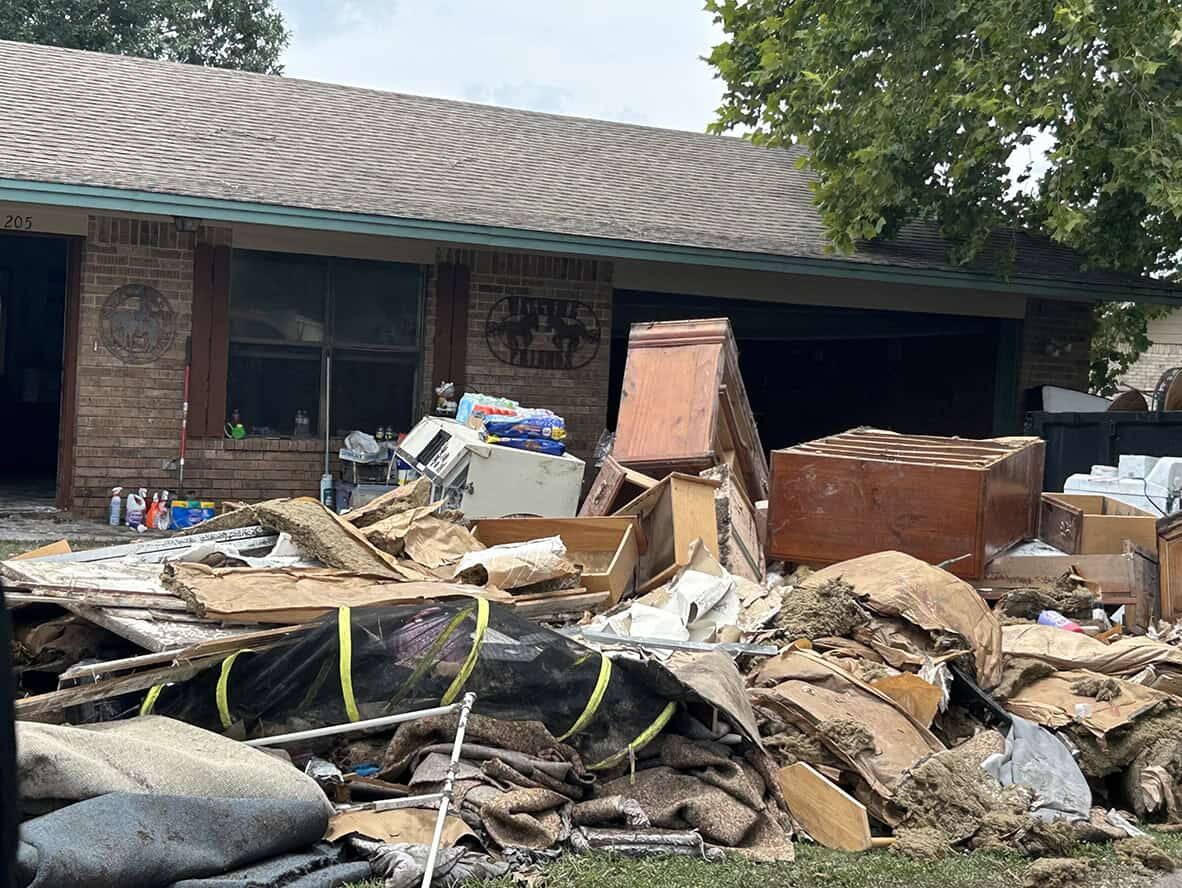 flood damage in hunt, texas